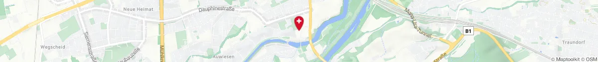 Kartendarstellung des Standorts für Quirinus-Apotheke in 4030 Linz-Kleinmünchen